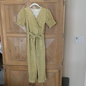 Chelsea & Violet Gold Sequin Kids One Piece